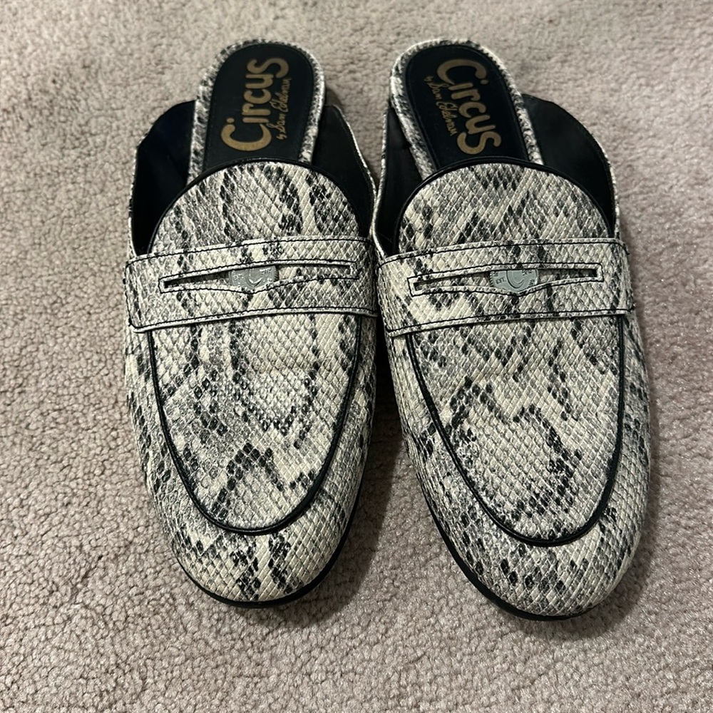 Circus by Sam Edelman snakeskin mules